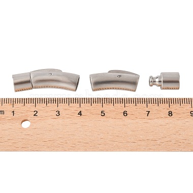 Fermoirs baïonnette de colonne pour collier en 304 acier inoxydable mat(X-STAS-I013-6mm-A)-4