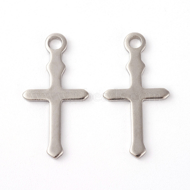 Stainless Steel Color Cross Stainless Steel Pendants