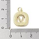 Rack Plating Brass Micro Pave Clear Cubic Zirconia Pendants(KK-E102-33G-V)-3