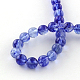 Pastèque bleu perles de verre en pierre brins(G-R342-6mm-17)-3