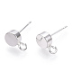 Brass Stud Earring Findings(KK-T038-293S)-3