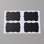 Black PVC Self-Adhesive Sticker, Black, 80x116x0.1mm, 4pcs/sheet(DIY-WH0430-587)