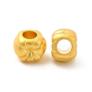 Rack Plating Alloy European Beads, Large Hole Beads, Lead Free & Cadmium Free & Nickel Free, Flower, Matte Gold Color, 9x11x8.5mm, Hole: 4.7mm(PALLOY-F287-50MG)