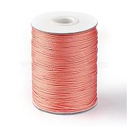 Korean Waxed Polyester Cord, Coral, 1mm, about 85yards/roll(YC1.0MM-A150)