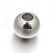 Round 303 Stainless Steel Spacer Beads, Stainless Steel Color, 4mm, Hole: 1.5mm(STAS-N072-04)