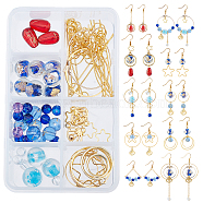 SUNNYCLUE 181Pieces DIY Glass Earring Making Kits, Including Beads, Alloy Pendants, Brass Findings, Mixed Color(DIY-SC0015-15)