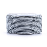 Polyester Braided Cord, Gainsboro, 2mm, about 16.4 yards(15m)/roll(OCOR-F010-A46-2MM)