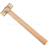 Copper Alloy Hammer, with Plastiorcoated Handle, Orange Red, 30x8cm(TOOL-WH0133-04)