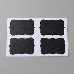 Black PVC Self-Adhesive Sticker, Black, 80x116x0.1mm, 4pcs/sheet(DIY-WH0430-587)