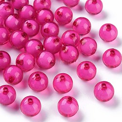 Transparent Acrylic Beads, Bead in Bead, Round, Medium Violet Red, 11.5x11mm, Hole: 2mm, about 520pcs/500g(TACR-S152-16A-706)