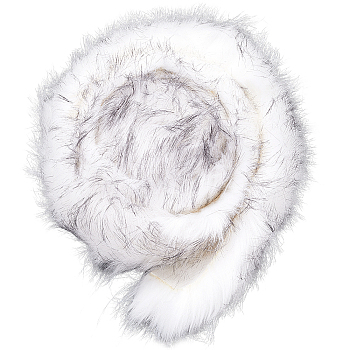 Polyester Artificial Wool Fabric, for Craft Festive Garment Decoraions, Rectangle, White, 70mm, 1.8m/roll