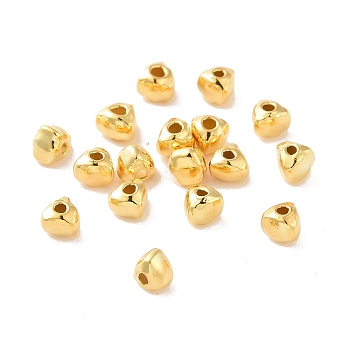 925 Sterling Silver Beads, Triangle, Real 18K Gold Plated, 3x3x2.5mm, Hole: 0.8mm, about 166Pcs/10g