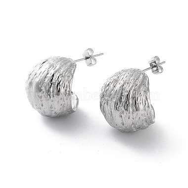 Round 304 Stainless Steel Stud Earrings