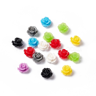 10mm Mixed Color Flower Resin Cabochons