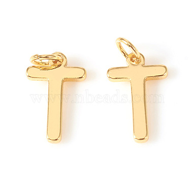 Real 18K Gold Plated Alphabet Brass Charms