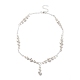 Shell Pearl Beaded Lariat Necklace(NJEW-TA00062)-1