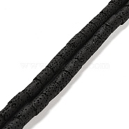 Natural Lava Rock Beads Strands, Column, Dyed, Black, 10x6mm, Hole: 1.4mm, about 40pcs/strand, 15.75 inch(40cm)(G-L586-E01-13)