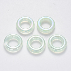 Transparent Acrylic Linking Rings, AB Color Plated, Imitation Gemstone Style, Round Ring, Aquamarine, 25x6mm, Inner Diameter: 12.5mm(TACR-T016-03A-02)