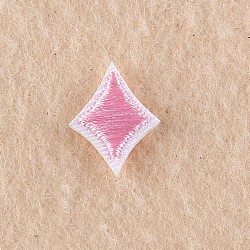 Computerized Embroidery Cloth Iron on/Sew on Patches, Costume Accessories, Appliques, Star, Pearl Pink, 14x13mm(DIY-F038-F10)
