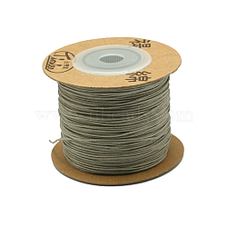 Eco-Friendly Dyed Nylon Threads, String Threads Cords, Dark Gray, 0.4mm, about 164.04 yards(150m)/roll(OCOR-L002-71-602)