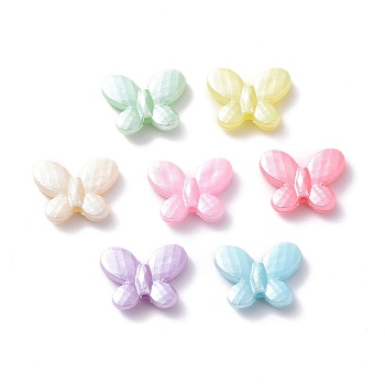Opaque Acrylic Beads, Butterfly, Mixed Color, 13.5x17x4mm, Hole: 1.6mm, about 1086pcs/500g