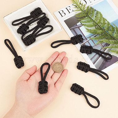 10Pcs Polyester Braided Replacement Zipper Puller Tabs(FIND-GF0003-50B)-3