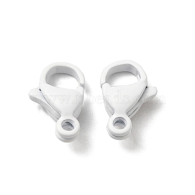 White 304 Stainless Steel Lobster Claw Clasps