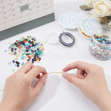 NBEADS DIY Stretch Bracelets and Wire Wrapped Pendants Making Kits(DIY-NB0001-99)-3