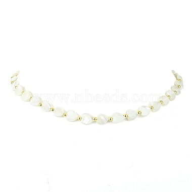 Ожерелья из бисера из натуральных ракушек и сплавов для женщин(NJEW-TA00129)-2