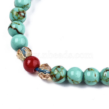 4-Loop Wrap Buddha Meditation Yellow Jade Beaded Bracelets(BJEW-R040-6mm-11)-4