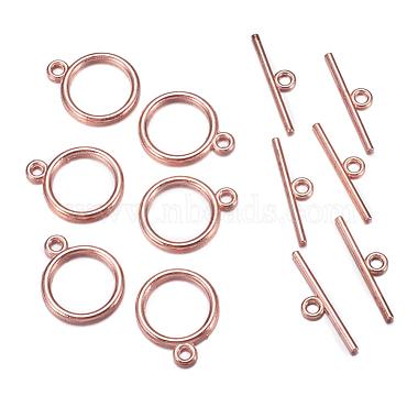 Rose Gold Flat Round Alloy Toggle and Tbars