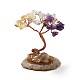 Citrino natural y amatista y chips de cristal de cuarzo decoraciones de exhibición de árboles(DJEW-C003-01D)-1