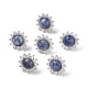 Gemstone Sun Stud Earrings with Cubic Zirconia(EJEW-P209-01P)-2