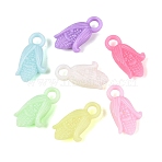 Opaque Plastic Pendants, Corn with Smling Face Charm, Mixed Color, 20x10.5x6mm, Hole: 3mm, about 1000pcs/500g(KY-Q010-01)