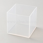 DIY Silicone Display Molds, Resin Casting Molds, Cube, White, 66x64x62.5mm, Inner Diameter: 62x59mm(DIY-WH0308-854)
