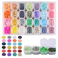 134.4g 28 Colors Handmade Polymer Clay Beads, Heishi Beads, for DIY Jewelry Crafts Supplies, Disc/Flat Round, Mixed Color, 8x1mm, Hole: 2mm(CLAY-SZ0001-34)