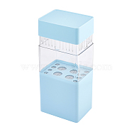 ABS with Plastic Cosmetic Brush Storage Container, Rectangle, Light Sky Blue, 105x80x220mm(AJEW-WH0168-18A)
