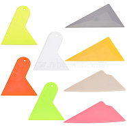 8pcs 8 styles ABS Plastic Scraper, Squeegee Car Film Tools, for Car Scraper Decal Applicator Tool, Mixed Color, 10.55~16x6.1~9.3x0.25~0.3cm, 1pc/style(TOOL-HY0001-06)