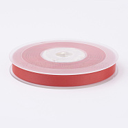 Double Face Matte Satin Ribbon, Polyester Ribbon, Christmas Ribbon, Red, (3/8 inch)9mm, 100yards/roll(91.44m/roll)(SRIB-A013-9mm-235)