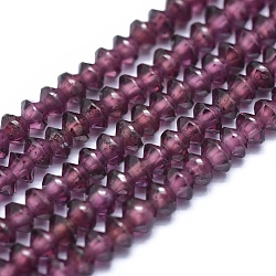 Natural Garnet Beads Strands, Bicone, Faceted, 3x2mm, Hole: 0.5mm, about 190~200pcs/strand, 15.35 inch(39cm)(G-E530-15C)