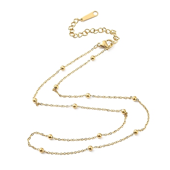 304 Stainless Steel Satellite Chain Necklace for Women, Golden, 18.07 inch(45.9cm)