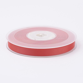 Double Face Matte Satin Ribbon, Polyester Ribbon, Christmas Ribbon, Red, (3/8 inch)9mm, 100yards/roll(91.44m/roll)