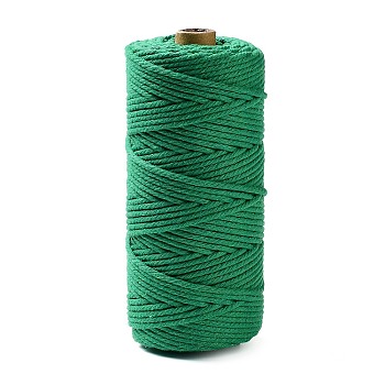 Cotton String Threads for Crafts Knitting Making, Teal, 3mm, about 109.36 Yards(100m)/Roll