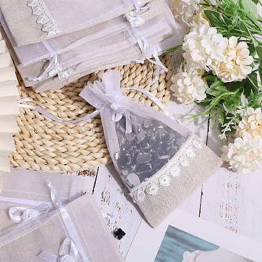 Burlap & Organza Storage Pouches(ABAG-WH0040-13)-5