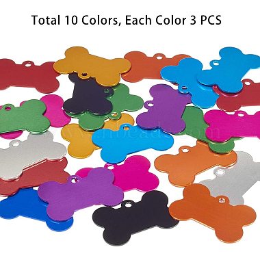 30Pcs 10 Colors Aluminium Pendants(ALUM-PH0003-10)-3