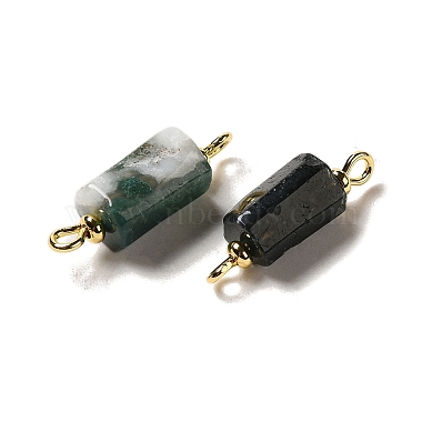 Natural Moss Agate Connector Charms(FIND-C046-10D-G)-2