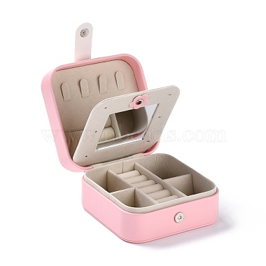 PU Imitation Leather Jewelry Organizer Box(CON-P016-A01)-5