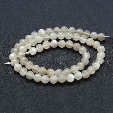 Natural White Moonstone Beads Strands(G-P342-02A-6mm-AB)-2