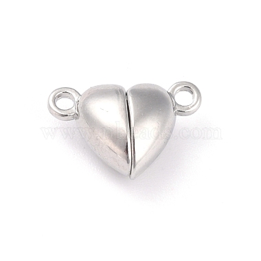 Platinum Heart Alloy Magnetic Clasps