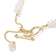 Crescent Mooon Natural Quartz Crystal & Shell & Pearl Beaded Bracelets(BJEW-C051-45G)-3